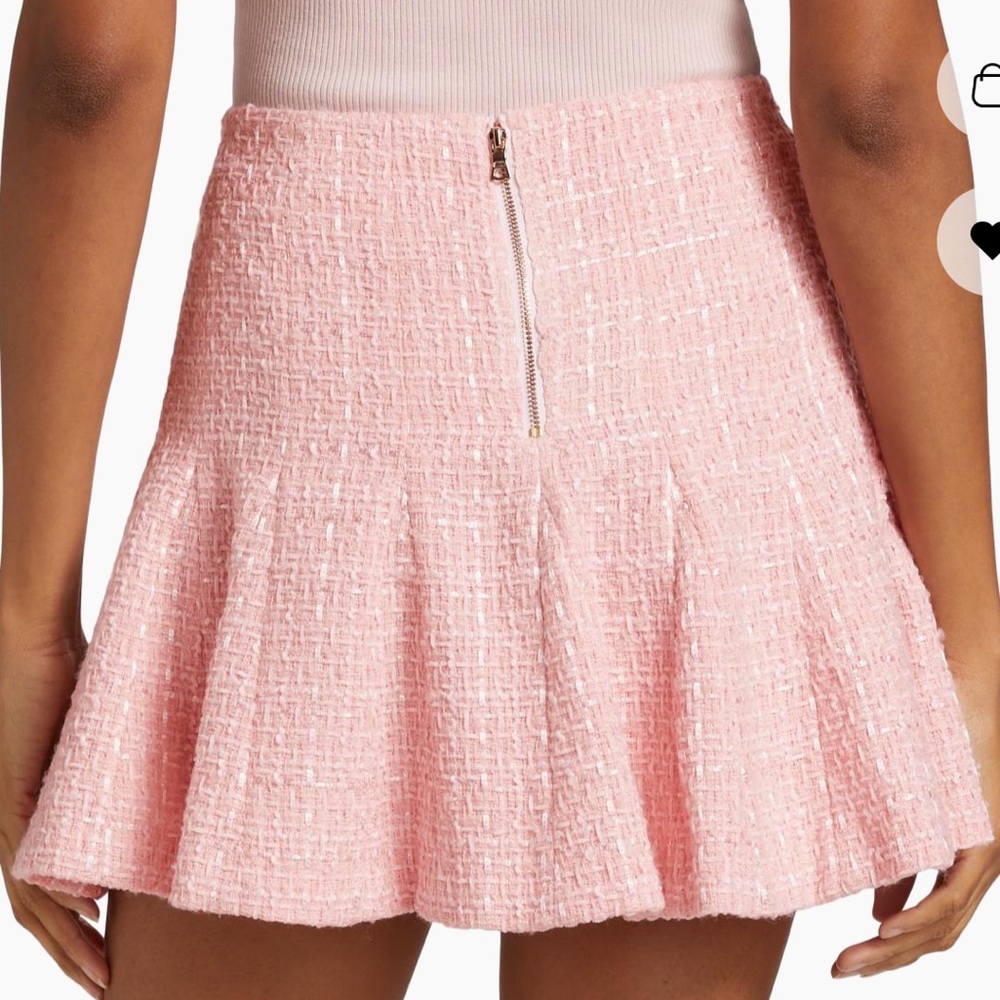 New Alice and Olivia Zona tweed Godet miniskirt - Picture 3 of 12